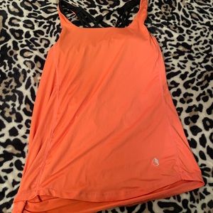 Coral sports top with fun back!